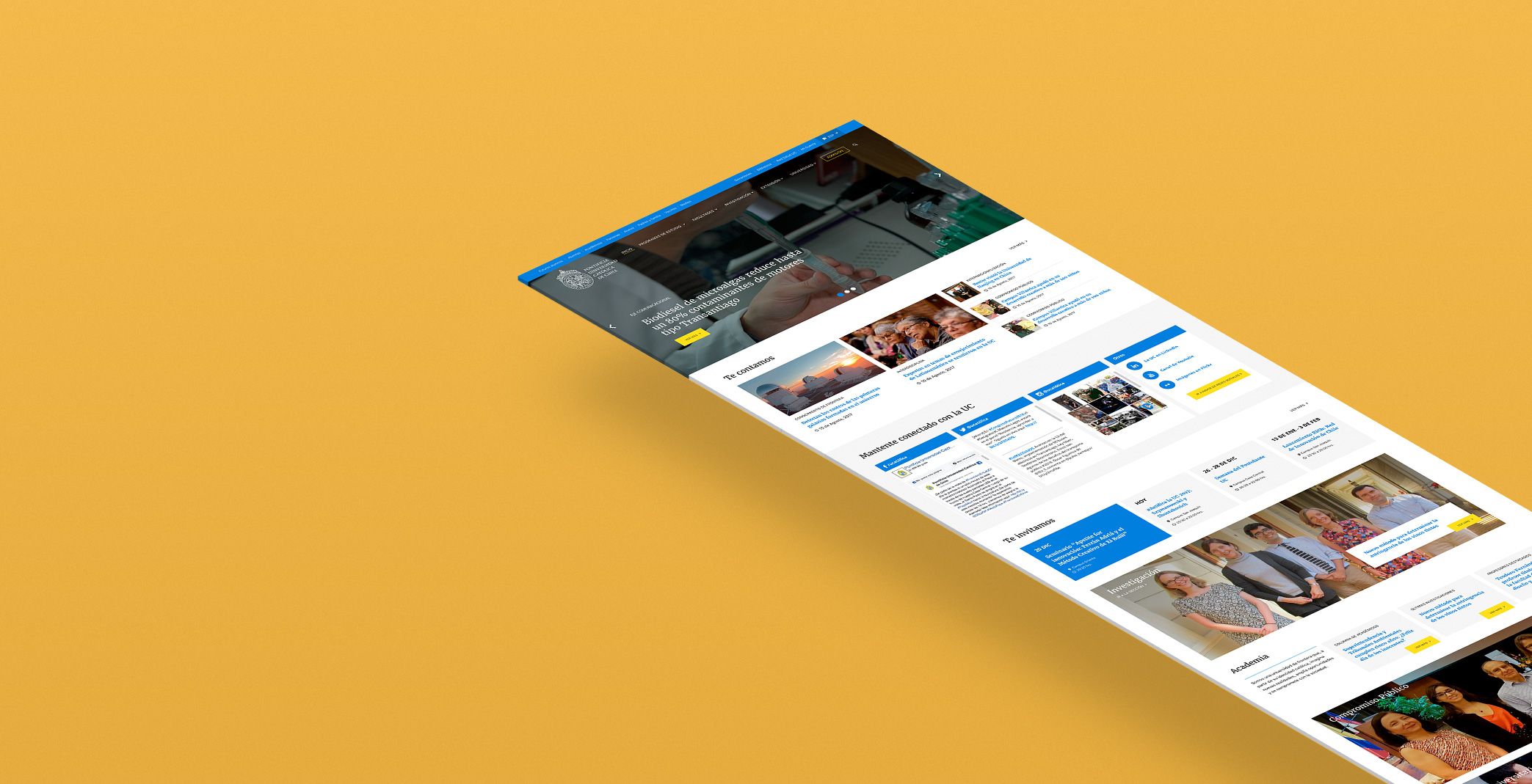 Imagen del proyecto Codirección UX y asesoría en rediseño UI  para el cliente Pontificia Universidad Católica de Chile