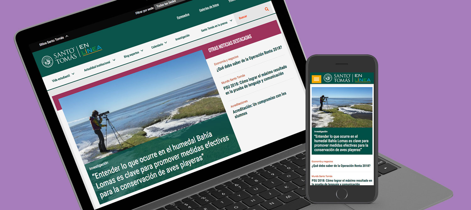 Imagen del proyecto Diseñando la experiencia digital de un medio de comunicación para el cliente Santo Tomás En Línea