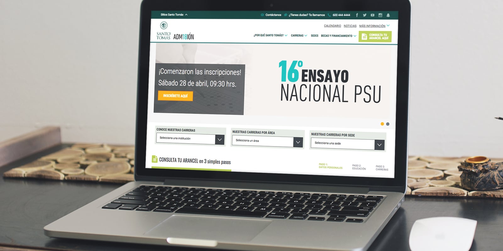 Imagen principal del proyecto: Un sitio web al servicio de admisión