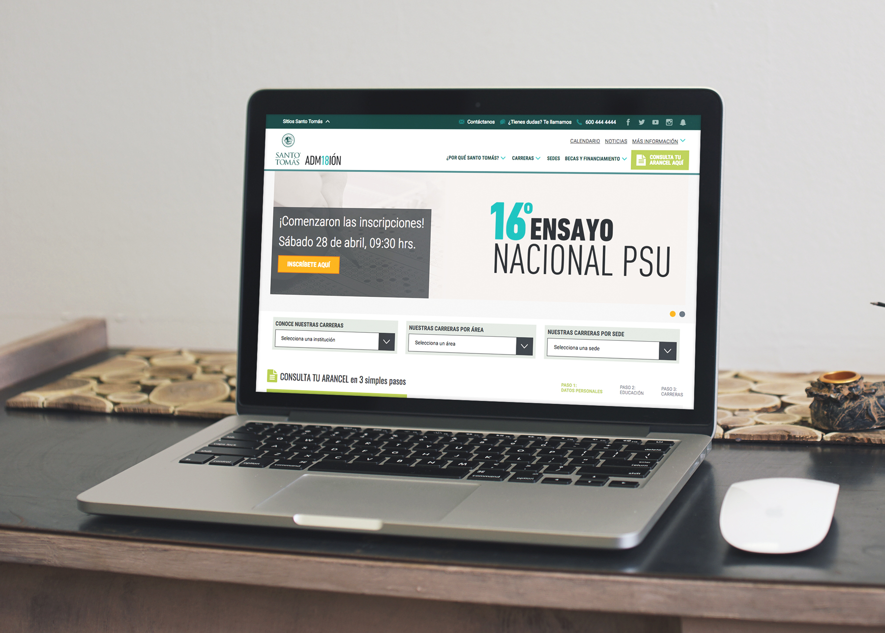 Imagen del proyecto Un sitio web al servicio de admisión para el cliente Admisión Santo Tomás