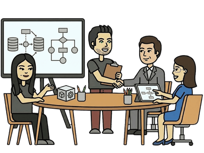 Ilustración de Te ayudamos a dar el siguiente paso