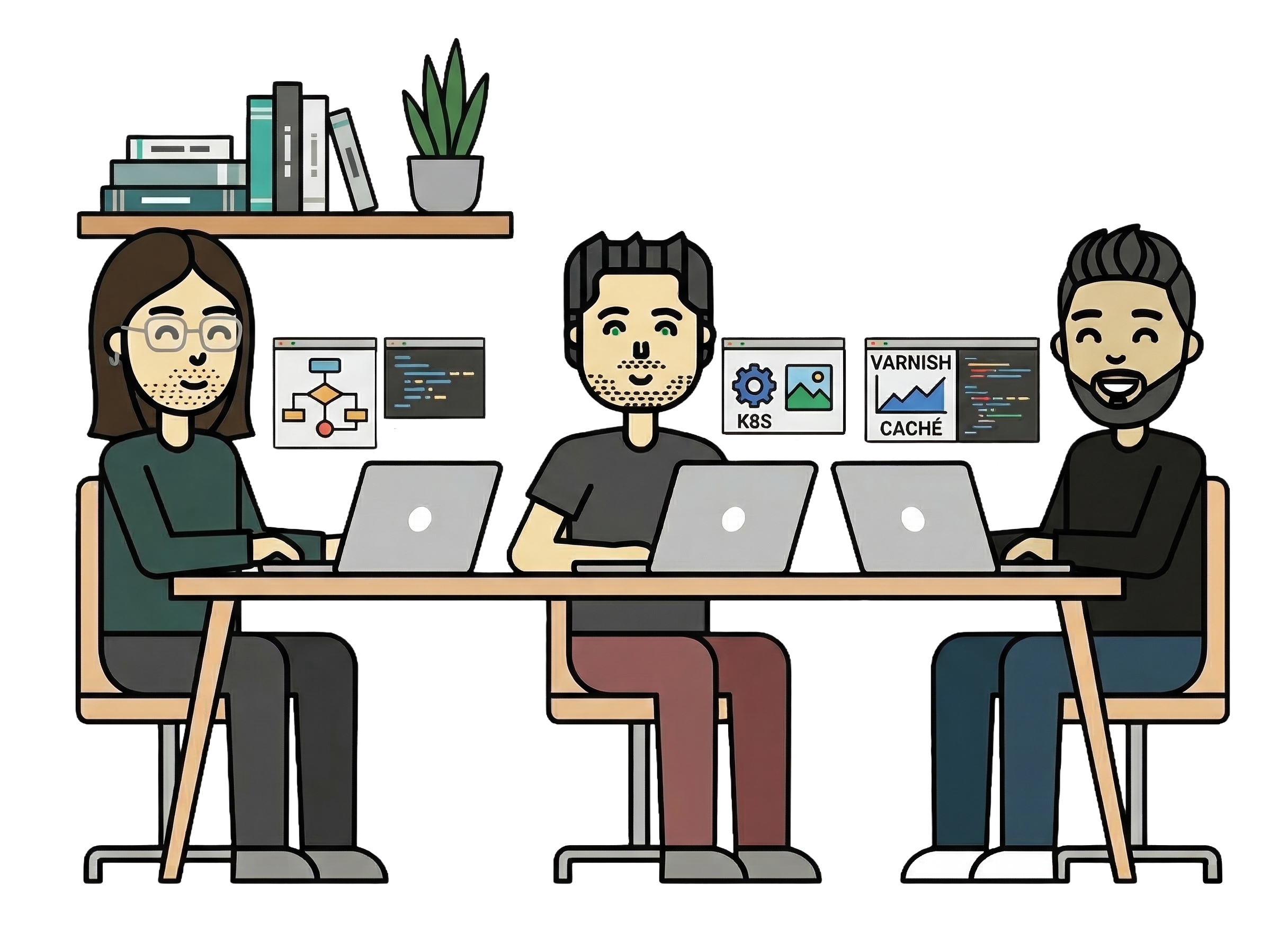 Ilustración de Soluciones Digitales