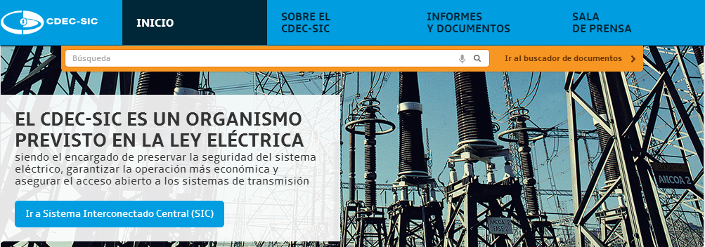 Menú navegación CDEC-SIC