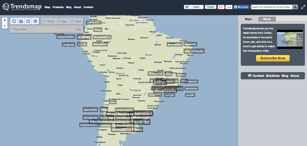 Sitio web TrendsMap