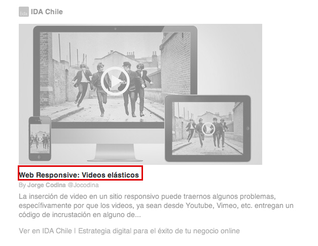 Títulos en Twitter Cards