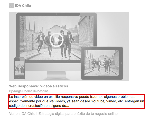 Descripciones en Twitter Cards