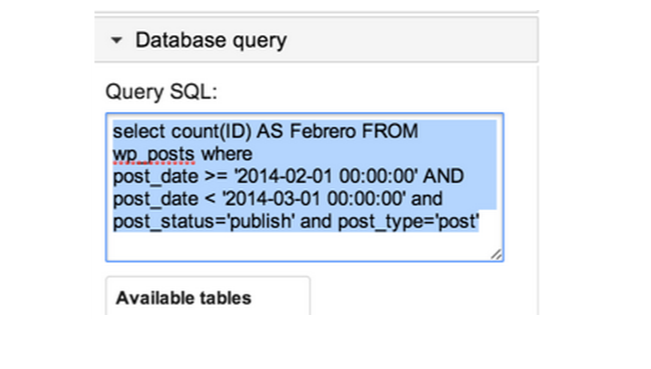 Consulta de datos a conectar con Supermetrics