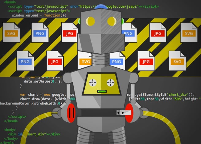 Robot enchufando cables