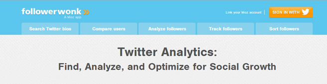 Sitio web Followerwonk.com