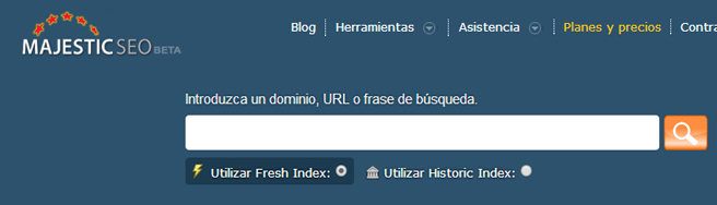 Sitio web Majesticseo.com