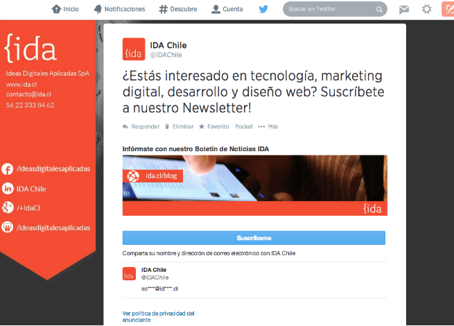 twitter card lead generation