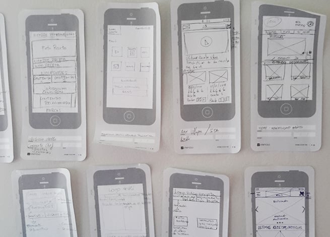 Wireframes dibujador en block de stencils