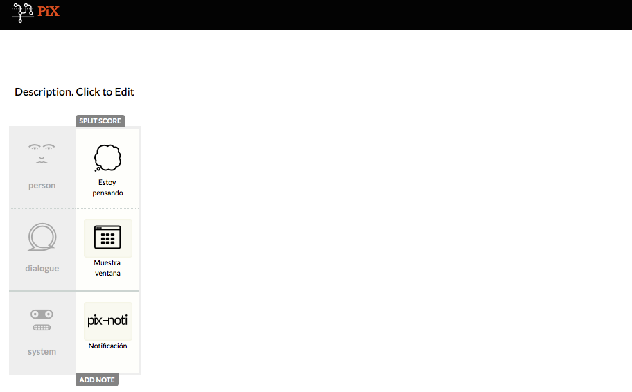 Plantilla partituras de interacción