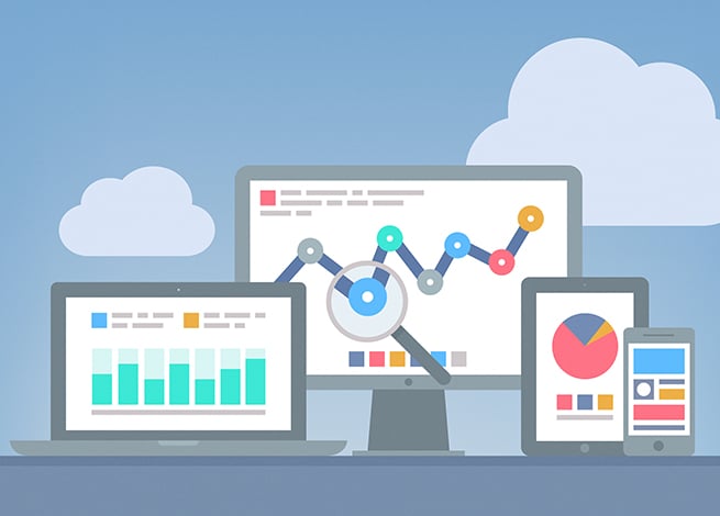 Gráficos de estadísticas en distintas pantallas