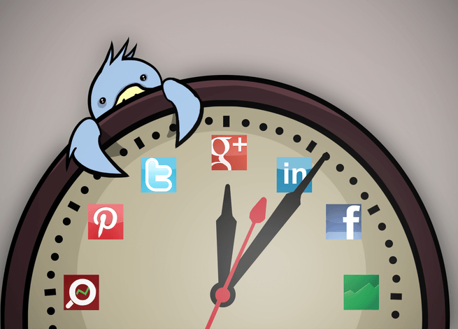 Reloj con los logos de redes sociales