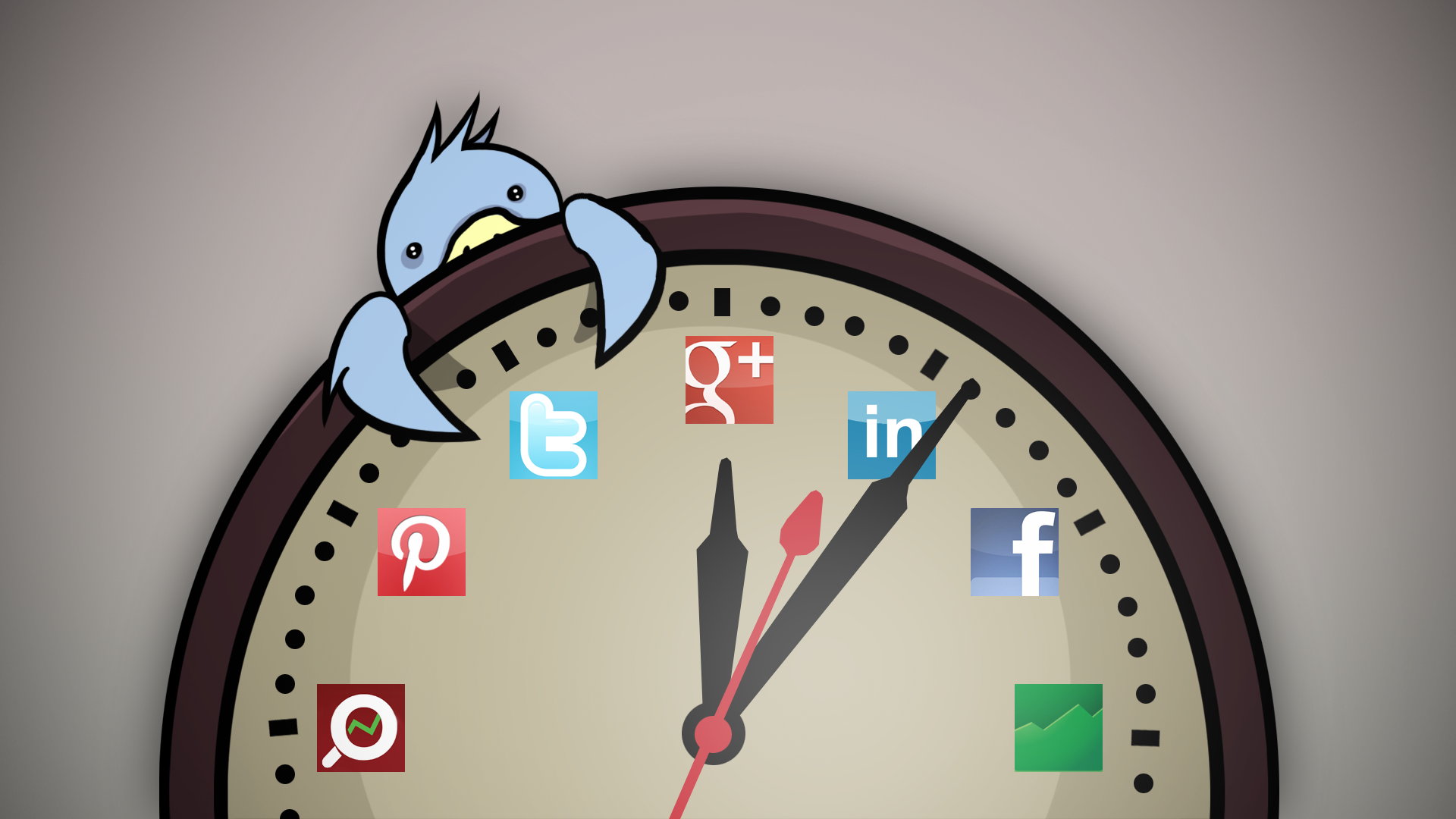 Reloj con los logos de redes sociales