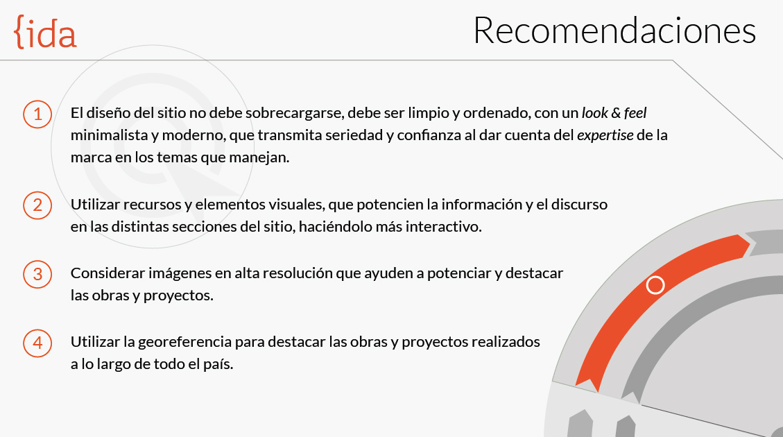 Presentación de las recomendaciones finales derivadas del benchmark