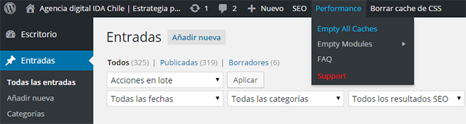 Total Caché plugin para WordPress