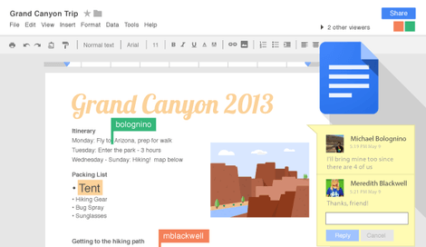 Imagen de Funciones y herramientas de los documentos de Google Docs