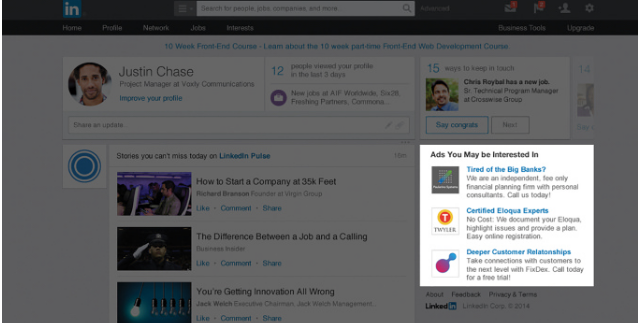 Text ads en LinkedIn