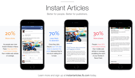 Imagen de Beneficios de Facebook Instant Articles en una estrategia digital