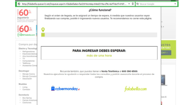 Problemas técnicos en Falabella