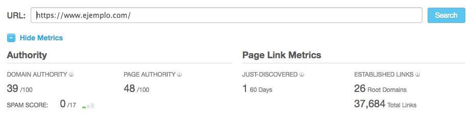 SEO site explorer de Moz