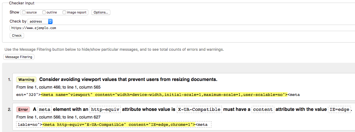 herramienta de validación W3C