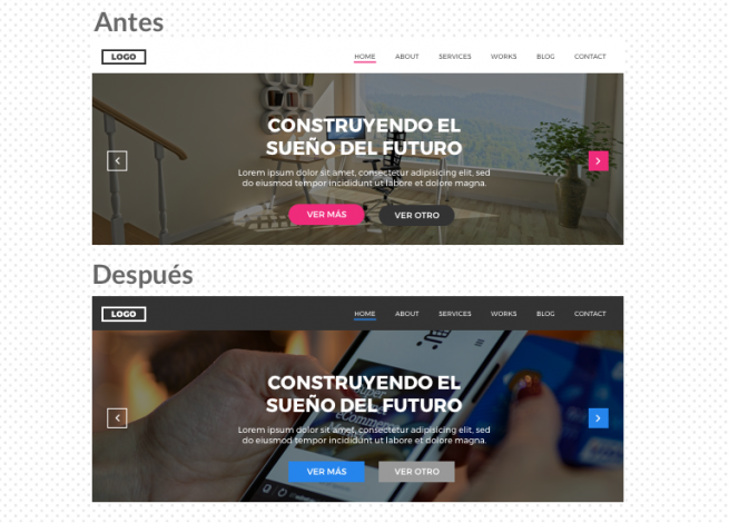 Paleta de color para un sitio web