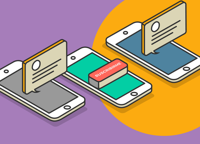 Ilustración de suscripciones en medios digitales