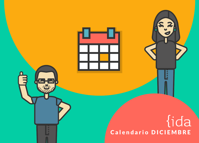 Ilustración para el calendario de eventos de diciembre 2018.