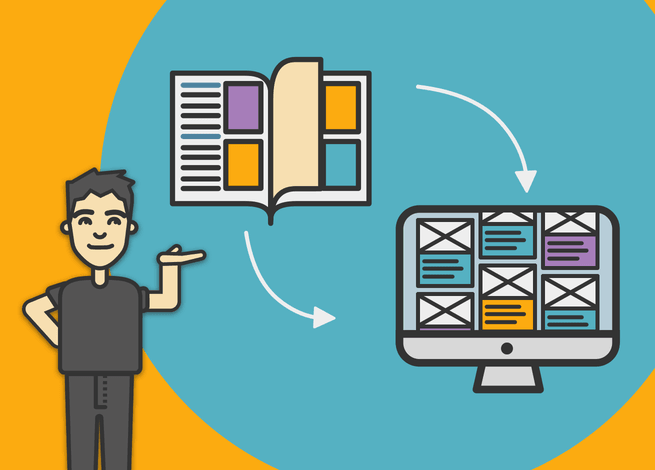 Ilustración para artículo sobre diseño editorial