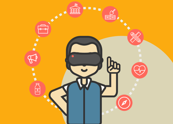 Ilustración para artículo sobre realidad inmersiva