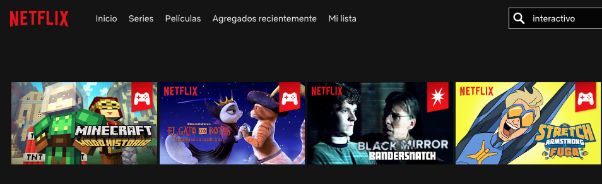 Selección de contenido interactivo en Netflix