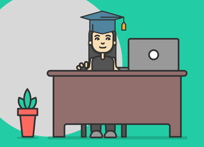 Ilustración para artículo sobre capacitación en línea