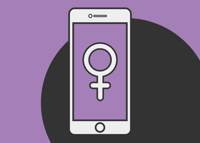 Ilustración para artículo sobre Absher, aplicación en conflicto con los derechos de las mujeres