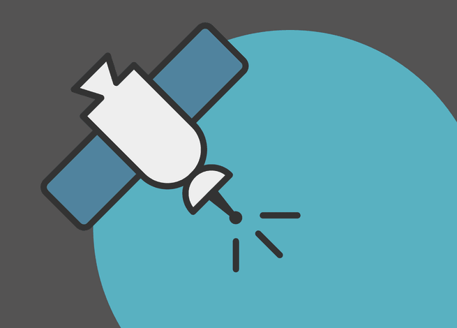 Satélite en el espacio