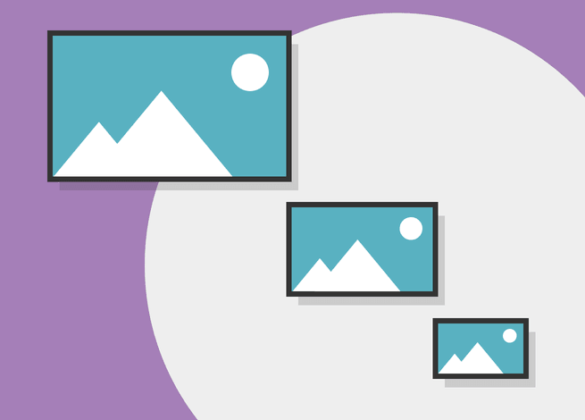 Imágenes en diferentes tamaños, ordenadas de menor a mayor.