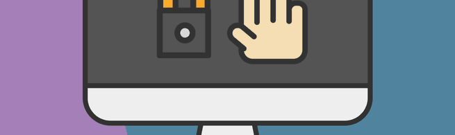 Un candado y una mano en señal de stop, dentro de una pantalla.