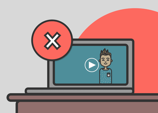 En una pantalla de computador, se observa un video que posee una equiz encima.