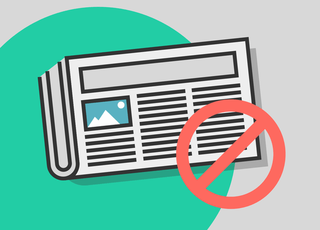 Diario con símbolo de advertencia