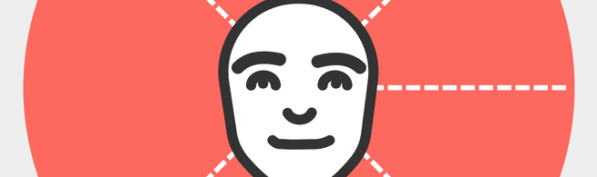 Una cara feliz, dentro de un círculo naranjo.