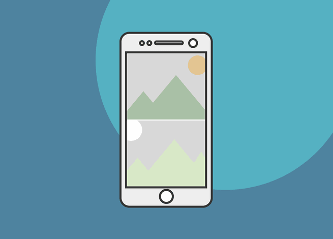 Campaña de comparación dentro de un teléfono con dos imágenes en pantalla.