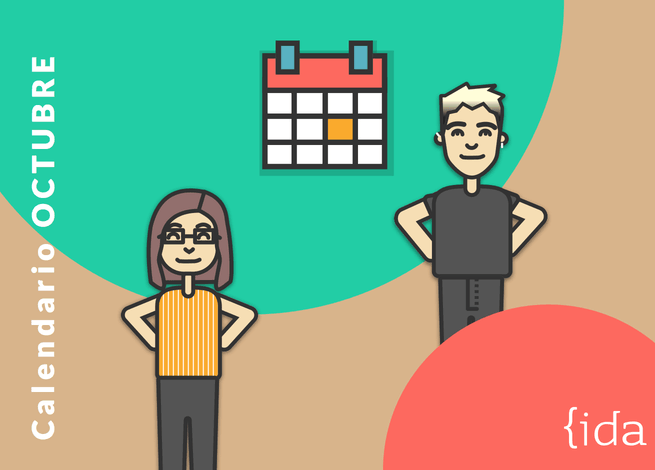 Equipo IDA presenta el calendario de eventos UX de octubre del 2019.