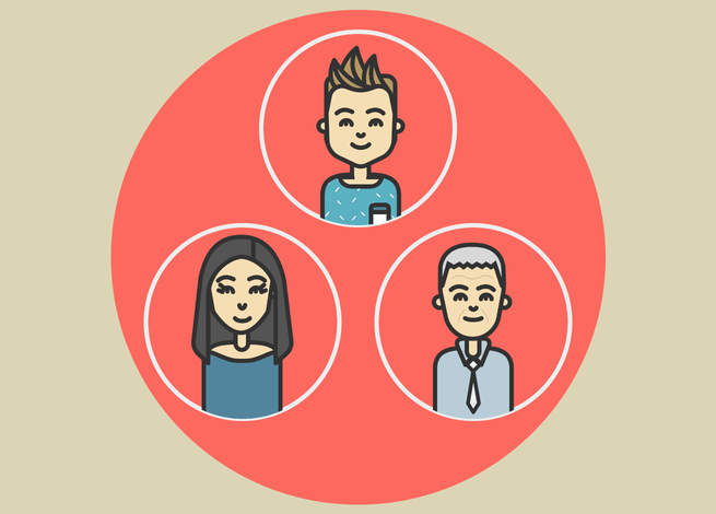 Diferentes usuarios en el ecosistema digital, con un comportamiento positivo.