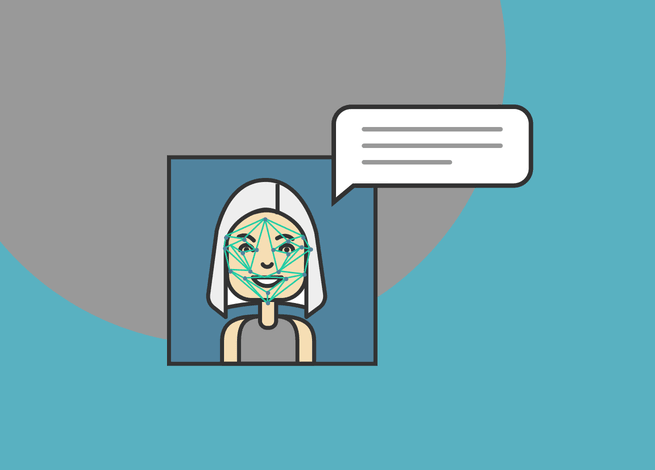 Una mujer con el pelo blanco te saluda desde la pantalla.