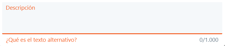 Cuadro de Twitter en donde se escribe el texto alternativo