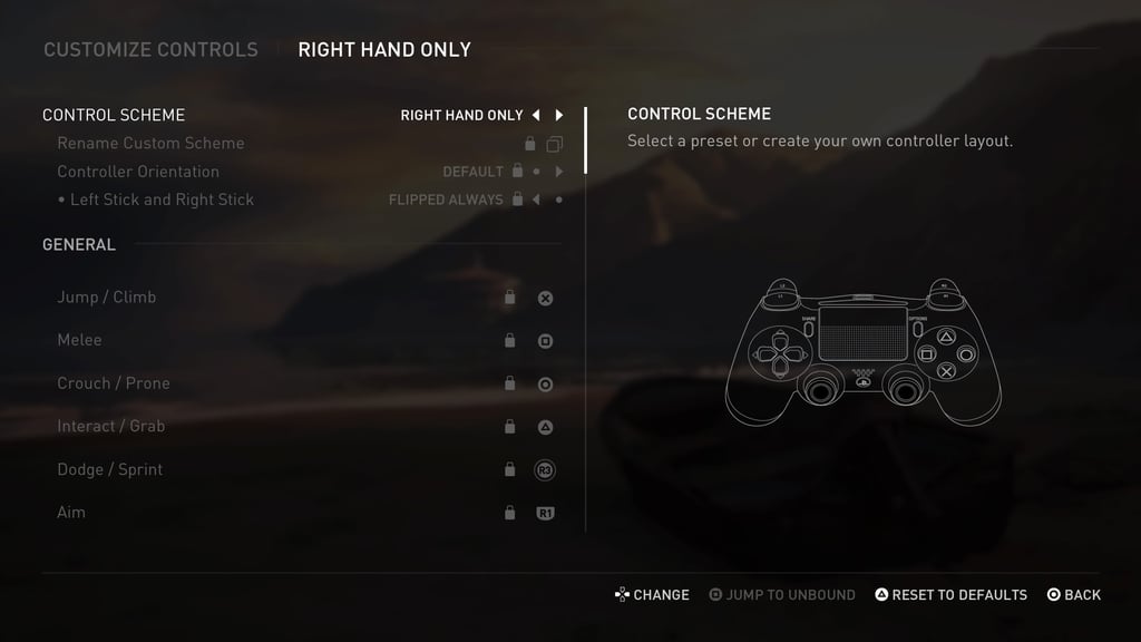 Control de los botones en The Las of Us Part II.