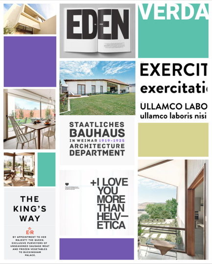 Ejemplo de Moodboard de Blog IDA.