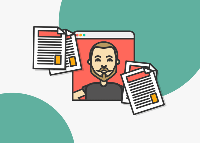 Rodrigo Vera dentro de una ventana virtual con contenido a su alrededor.